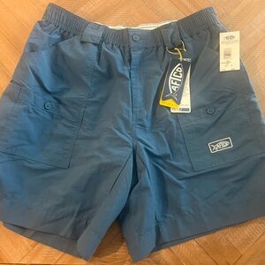 Men’s New AFTCO Fishing Shorts, Sz 36, Blue, Classic Fit!